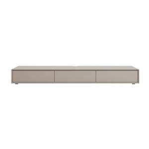 Meuble TV bas 2 abattants L200 cm - Beige