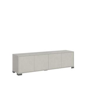 Meuble tv bas 4 portes 172x40x48 effet bois cachemire
