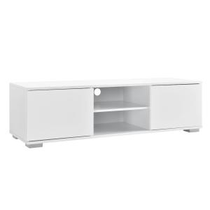 Meuble TV bas blanc 120 x 40 x 34.5 cm