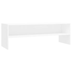 Meuble TV bois d'ingénierie blanc 120x40x40 cm