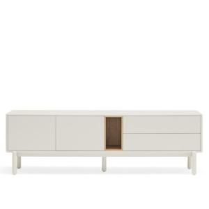 Meuble TV contemporain 180cm en bois avec niche CORVO beige