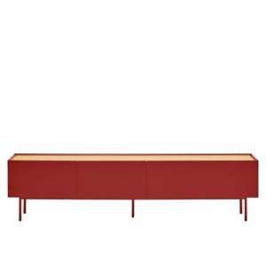 Meuble TV contemporain 180cm en bois rouge