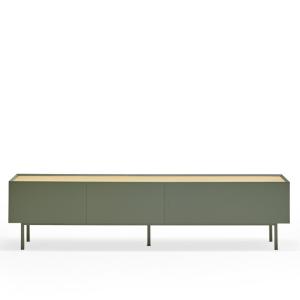 Meuble TV contemporain 180cm en bois vert