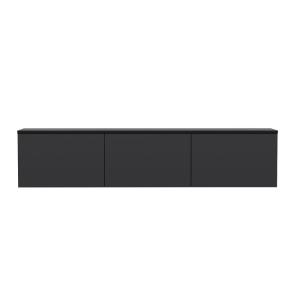 Meuble TV contemporain anthracite avec rangement 160 cm