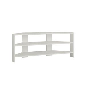 Meuble TV d'angle 3 étagères - L114 cm - Blanc
