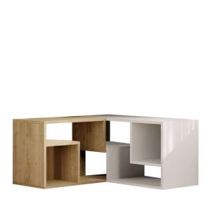 Meuble TV d'angle modulable en bois L145cm - Blanc