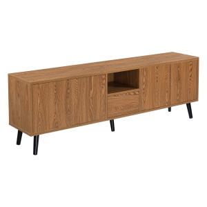 Meuble TV de rangement bois marron 140 x 30 x 45.5 cm