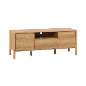 Meuble tv décor bois 2 portes 1 tiroir 140cm naturel