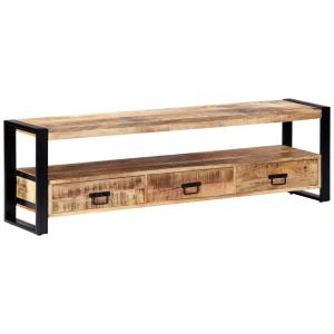 Meuble TV design en bois marron 150 x 30 x 45 cm