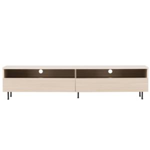 Meuble TV design en bois NARA beige 180x40x40cm