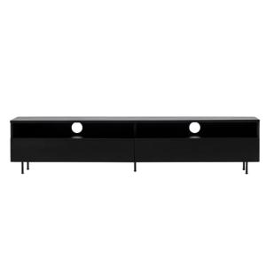 Meuble TV design en bois NARA noir 180x40x40cm