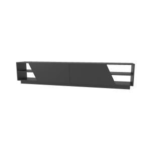 Meuble TV effet bois anthracite 240x37  cm