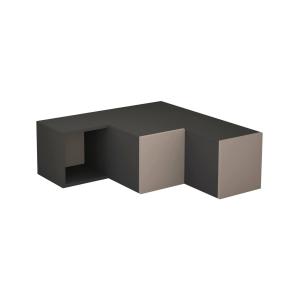 Meuble TV effet bois anthracite, beige 90x92  cm