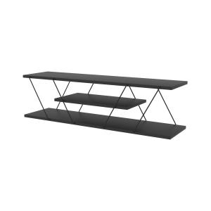 Meuble TV effet bois anthracite, gris 120x30  cm