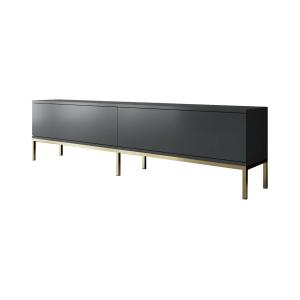 Meuble TV effet bois anthracite, or 180x30  cm