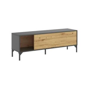 Meuble TV effet bois beige, anthracite 142x39 cm