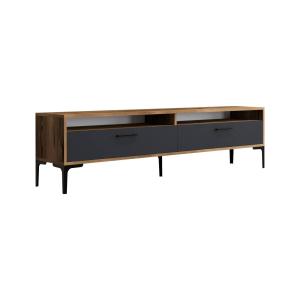 Meuble TV effet bois beige, anthracite 180x47  cm