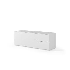 Meuble tv effet bois blanc L160