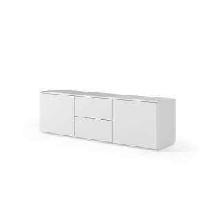 Meuble tv effet bois blanc L180