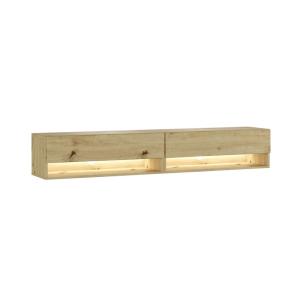 Meuble tv effet bois de chêne 180x34x30cm
