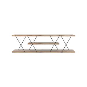 Meuble TV effet bois noir, beige 120x30  cm