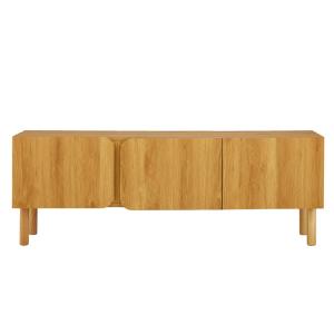 Meuble tv  effet chêne 3 portes 150cm