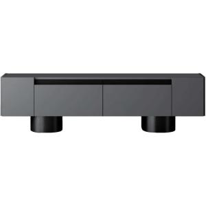 Meuble tv en aggloméré et métal bohem anthracite et noir