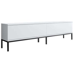 Meuble tv en aggloméré et métal  noir et blanc