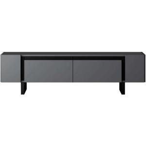Meuble tv en aggloméré et métal yildiz anthracite et noir