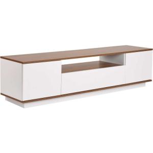 Meuble tv en aggloméré veramont blanc et noyer