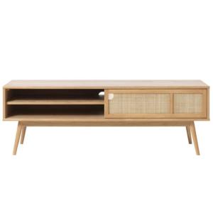 Meuble TV en bois 150x45 cm IRMA mdf naturel 150x45x50cm