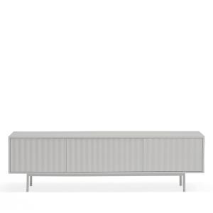 Meuble TV en bois 3 portes L180cm - Gris clair