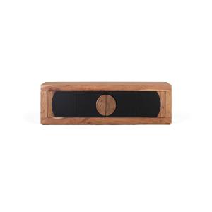 Meuble TV en bois d'acacia avec 4 portes