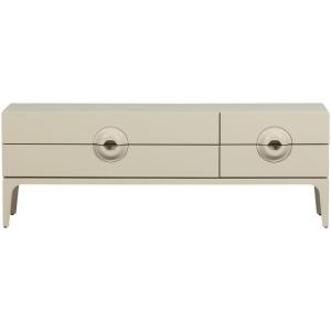 Meuble tv en bois d'eucalyptus beige