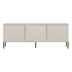 Meuble TV en bois de pin gris perle L150