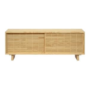 Meuble TV en bois de pin massif naturel 120 cm Non verni