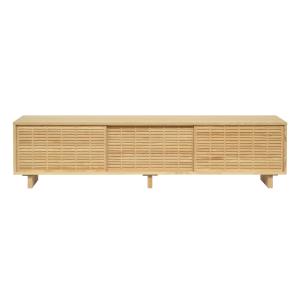 Meuble TV en bois de pin massif naturel 180 cm Non verni