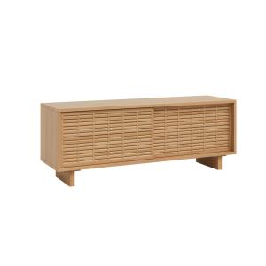 Meuble TV en bois de pin massif verni en couleur chêne 120…