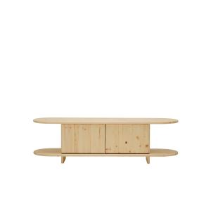 Meuble TV en bois de sapin beige, 150 cm
