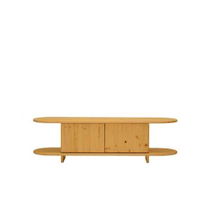 Meuble TV en bois de sapin marron clair, 150 cm