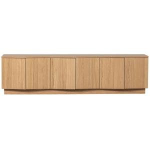 Meuble TV en bois et placage de chêne naturel élégant