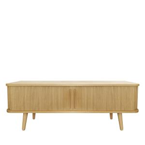 Meuble TV en bois L138xH49,5cm - Bois clair
