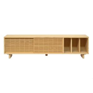 Meuble TV en bois massif naturel 170 cm Verni