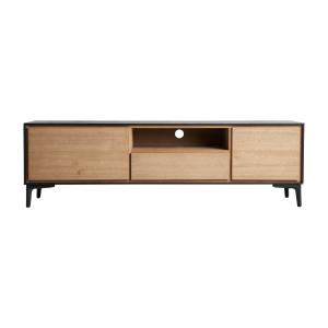 Meuble tv en bois mdf brun clair 146x40x44 cm