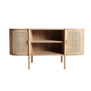 Meuble tv en bois mdf marron  en 120x43x60 cm