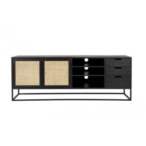 Meuble TV en bois rotin