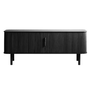 Meuble TV en chêne 160x40cm MILO noir 160x40x55.6cm