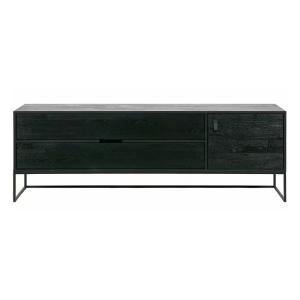 Meuble TV en frêne noir 180 cm