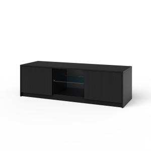 Meuble TV en mélamine et MDF noir