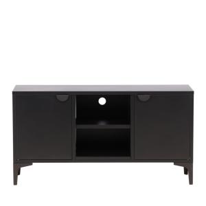 Meuble TV en métal L120cm - Noir